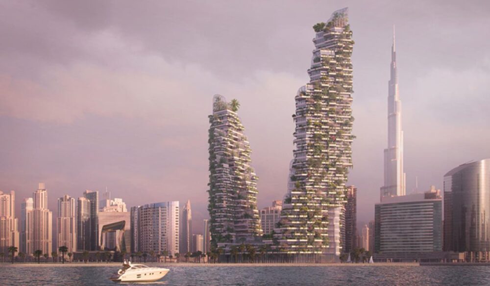 គម្រោង​សាងសង់​អគារ​ភ្លោះ​កប់​ពពក​ដែលមានដាំ​​រុក្ខជាតិ​ 30,000 ដើម