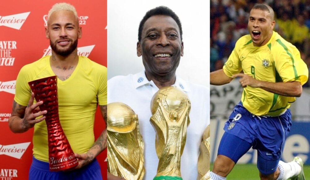 Neymar ដើរ​តាមដាន Pele និង Ronaldo របស់ ប្រេ​ស៊ី​ល នៅ World Cup