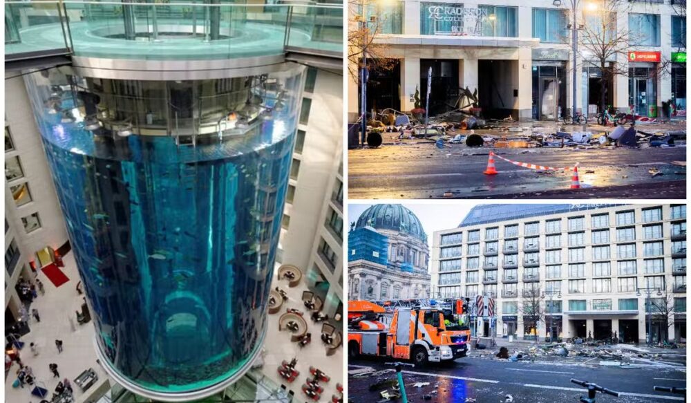 អាងតាំងបង្ហាញត្រីខ្នាតយក្សនៅ បែរឡាំង ផ្ទុះបែក បណ្ដាលឱ្យត្រីរាប់ពាន់ក្បាលលោតពេញផ្លូវ