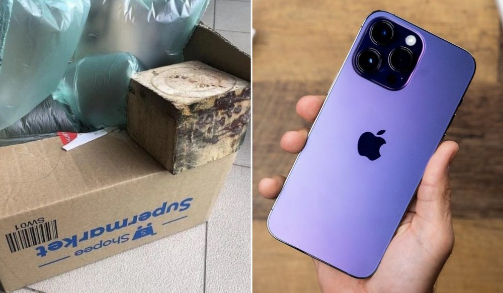 ទិញ iPhone 14 Pro Max ពី​​ផ្សារ​អនឡាញ​ Shopee អតិថិជន​ទទួលបាន​ដុំ​ឈើ