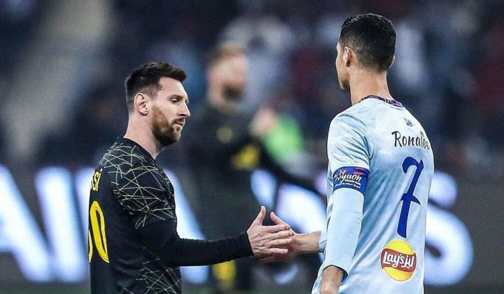Ronaldo ឱប Messi ក្នុងការ​ប្រកួត​មិត្តភាព​នៅ​អា​រ៉ា​ប៊ី​សា​អូឌីត​កាលពី​ម្សិលមិញ