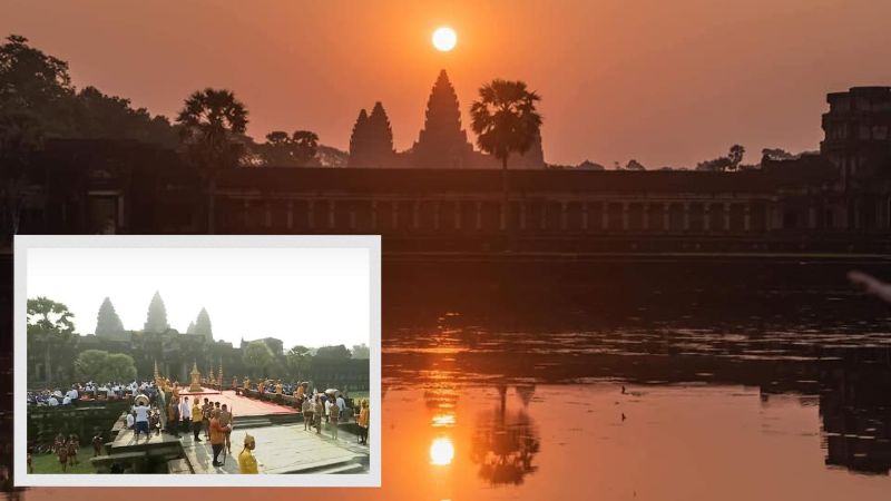 ភ្លើង​គប់​ស៊ី​ហ្គេម​ត្រូវ​បញ្ឆេះ​ដោយ​ពន្លឺ​ថ្ងៃ​ក្នុង «ព្រឹត្តិការណ៍​ព្រះអាទិត្យ​រះ​ចំ​កណ្តាល​កំពូល​ប្រាសាទអង្គរវត្ត»