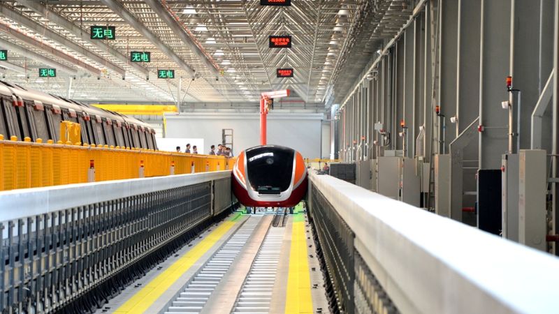 ប្រទេស​ចិន​ធ្វើ​តេស្ត «​​ប្រព័ន្ធ​បណ្ដែត​​រថភ្លើង» ​​​ប្រើ​អគ្គិសនី​ចរន្ត​ធំ​​សីតុណ្ហ​ភាព​​ខ្ពស់