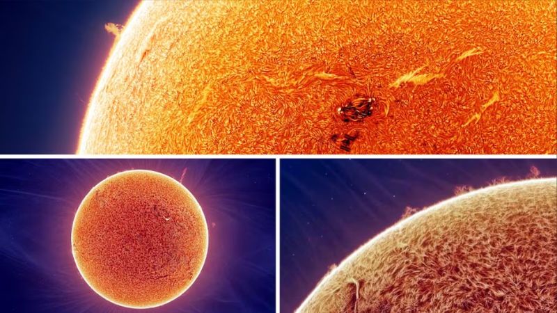 នេះ​ជា​រូប​ភាព​ច្បាស់ និង​រស់​រវើក​បំផុត​ស្ដី​ពី​ផ្ទៃ​ព្រះ​អាទិត្យ​ ដែល​បង្កើត​ឡើង​ពី​រូប​ថត​ 9 ម៉ឺន​សន្លឹក