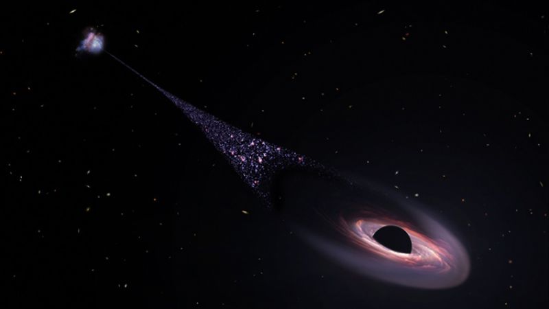 ប្រហោង​ខ្មៅ​បង្កើតបានជា​ជ្រលង​ផ្កាយ​ថ្មី​មួយ​​ជួរ​​ប្រវែង​ពីរ​សែន​ឆ្នាំ​ពន្លឺ